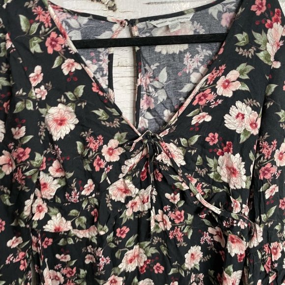 American eagle floral dress black pink medium - Picture 5 of 11